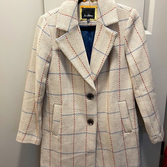 Sam Edelman Jackets & Blazers - Sam Edelman Tan Plaid Double Breasted Coat